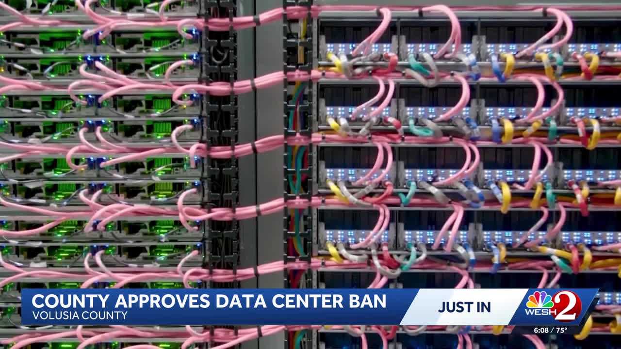 Volusia County bans large data centers in unincorporated areas — WESH 2 Orlando, Boston Technology news