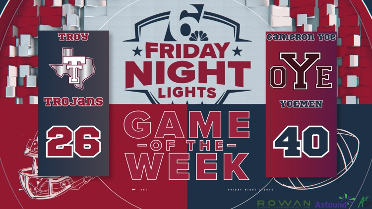 Friday Night Lights Game of the Week | Troy vs. Cameron Yoe — KCEN (Central Texas), Boston Sports news